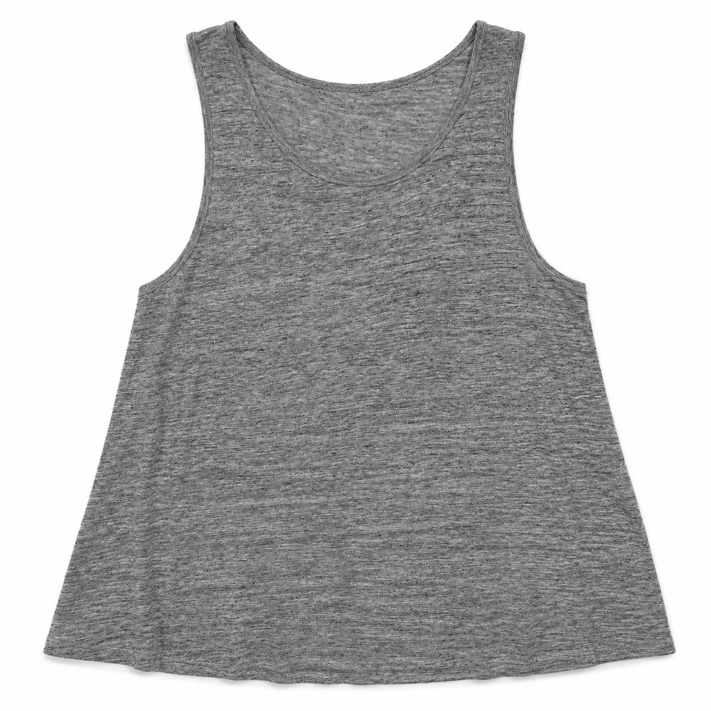 T Alexander Wang Size Medium Gray Heathered 100% Linen‎ Oversized Tank Top
